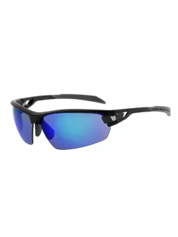Sportbrille mit Leseteil PHO blau verspiegelte Gläser, Rahmen schwarz