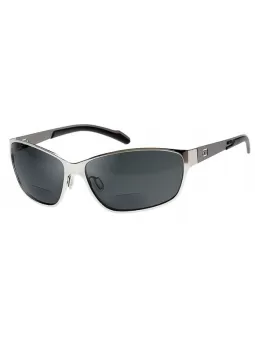 AV1 Sportbrille Lesebrille bifokal chrome glänzend grau