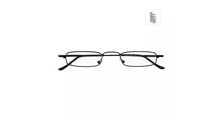 Schmale Lesebrille  David schwarz