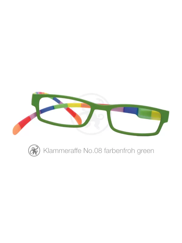 Lesebrille Klammeraffe No 08 farbenfroh green