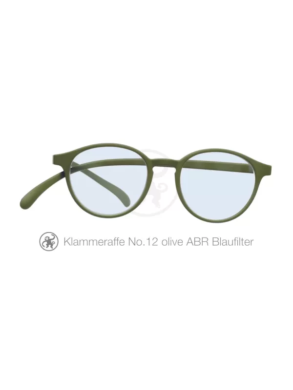 Lesebrille Klammeraffe No 12 olive ABR