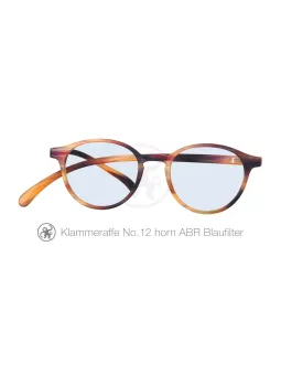 Lesebrille Klammeraffe No 12 horn ABR