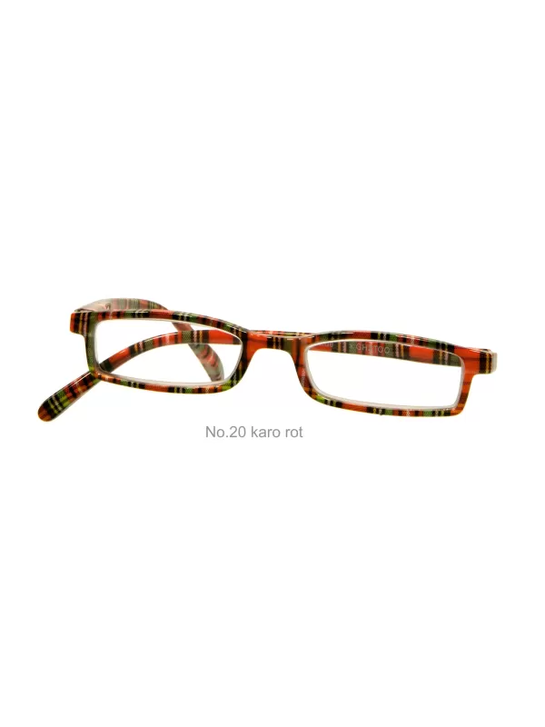 Bunte Lesebrille karo rot