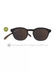 Sonnenbrille mit Lesebrille Klammeraffe No 14 Bifo black mud