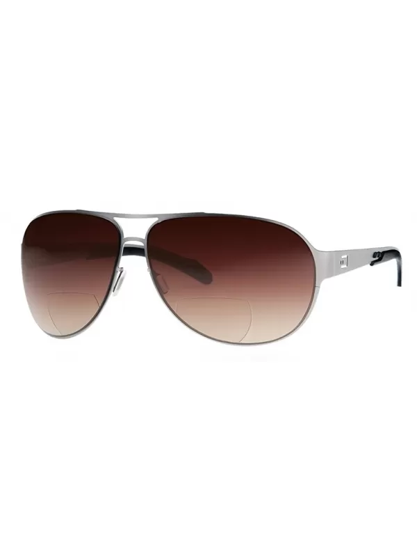 Sportbrille Pilotenbrille Fliegerbrille mit Lesehilfe bronze