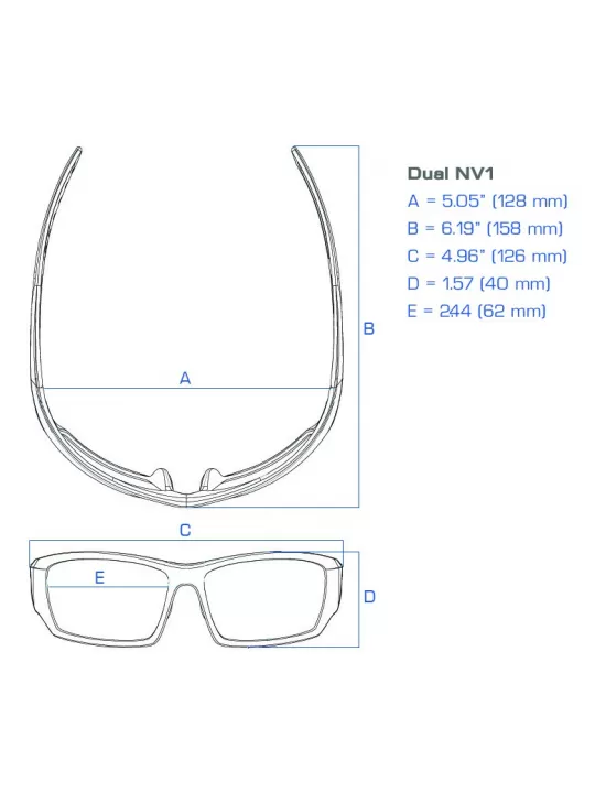 Sportbrille Pilotenbrille Fliegerbrille mit Lesehilfe NV 1